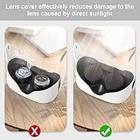 Vista 7 de TOMSIN Cubierta facial de silicona VR cubierta de agarre de control táctil cubierta frontal con cubierta de lente protector antitiro con correas