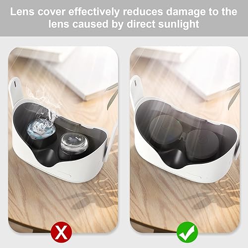 Miniatura 7 de TOMSIN Cubierta facial de silicona VR cubierta de agarre de control táctil cubierta frontal con cubierta de lente protector antitiro con correas