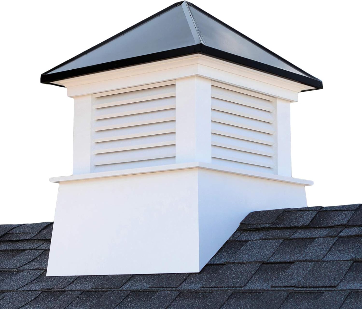 Manchester Vinyl Cupola with Black Aluminum Roof 26" x 32" by Good Directions