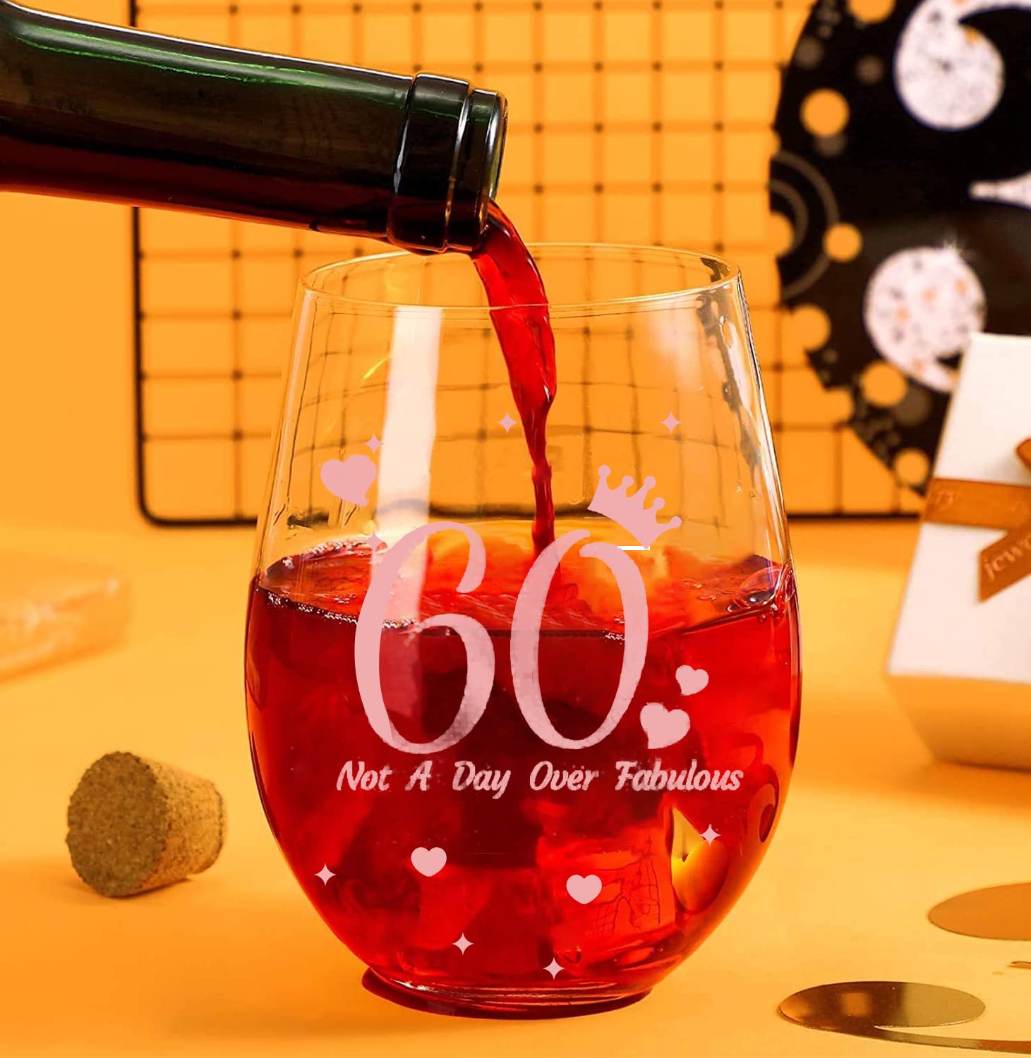 Occhiali Di Carta Per 60° Compleanno – Set Da 8 Con Scritte Dorate, Accessori Divertenti Per Feste, Fotografie E Regali A Tema