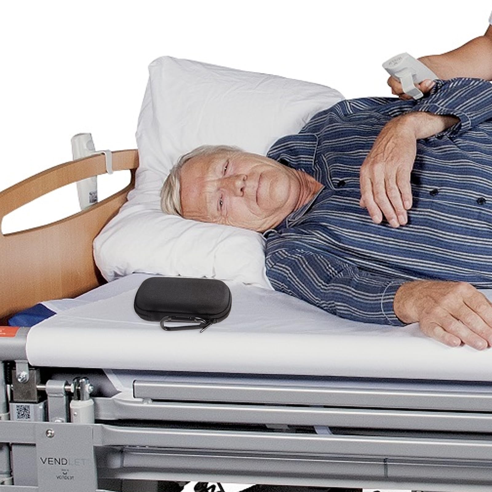 Tragetasche für Kardiamobile EKG-Monitor, Hartschalen-Schutzhülle für Kardiamobil 6L 5L, Reise-Herzmonitor, EKG-Schutz, Herzfrequenz-Monitor-Halterung, Schwarz