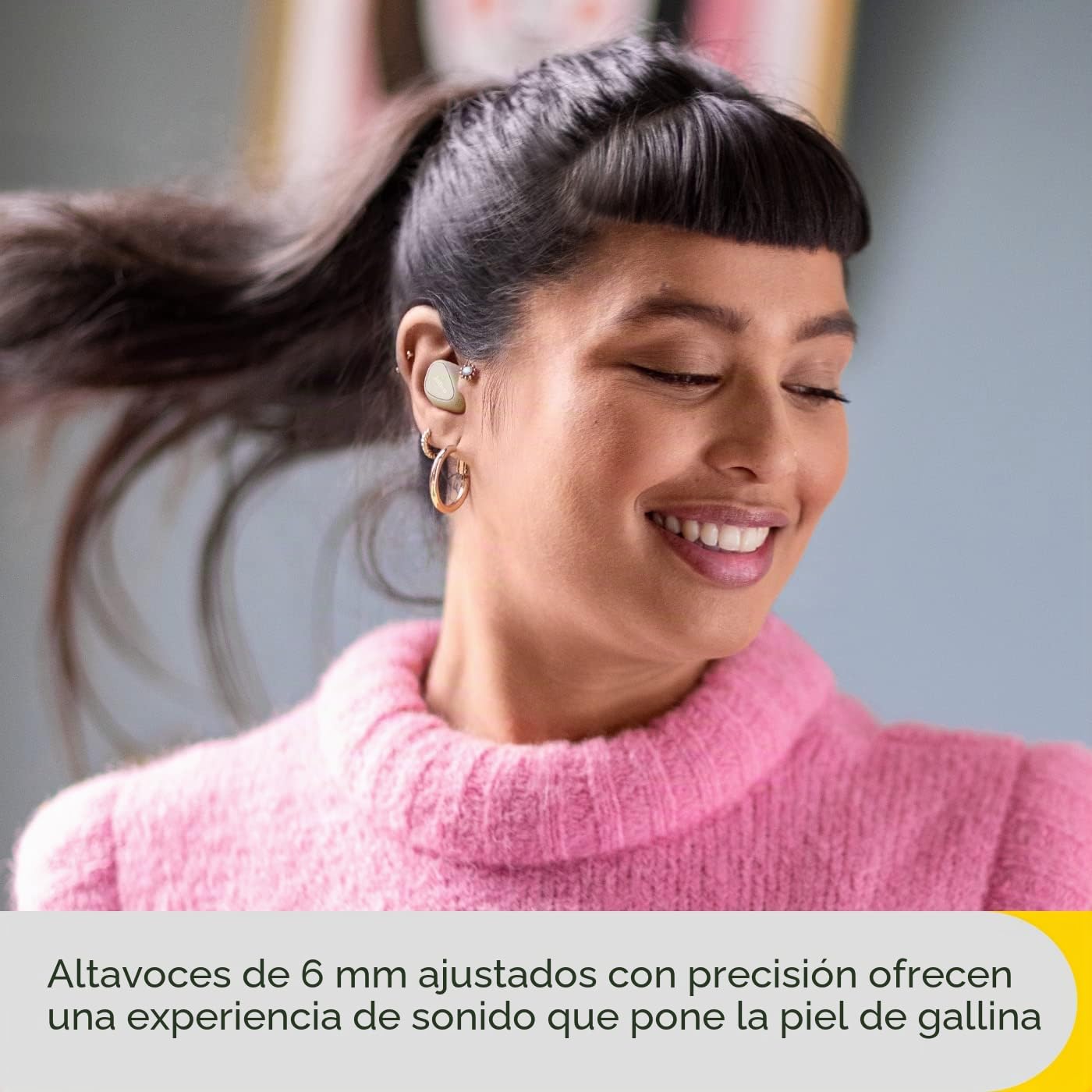 Jabra Elite 5 True Wireless Auriculares Bluetooth Inalámbricos con Cancelación Activa de Ruido (Car) Híbrida, 6 Micrófonos, Ajuste Ergonómico y Altavoces de 6 mm - Hechos para iPhone - Beige Oro