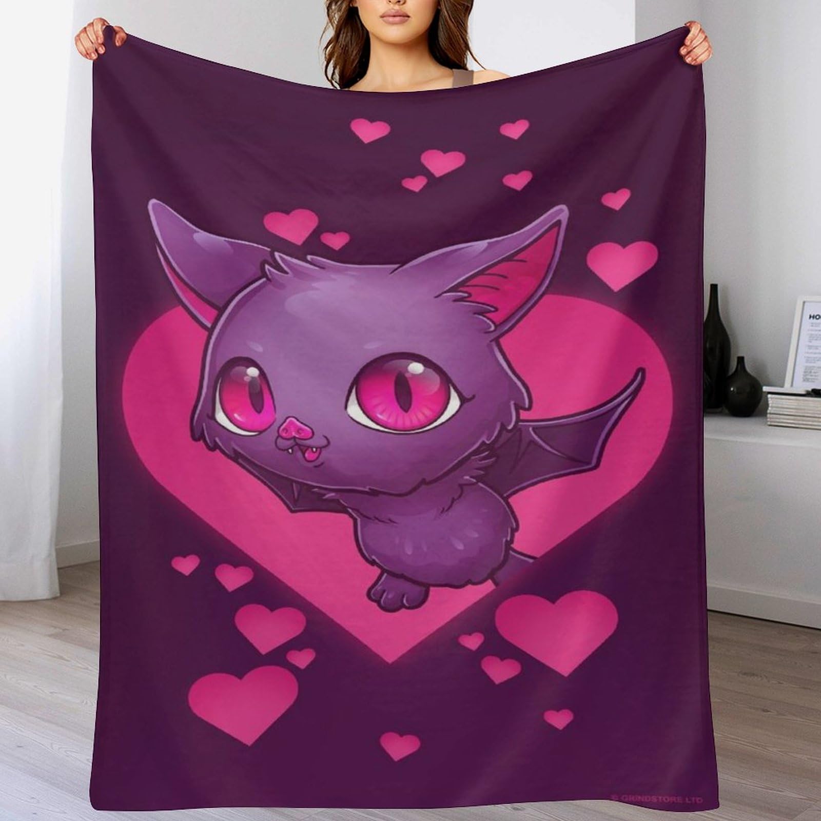 Manta de murciélago de franela para sofá colcha de forro polar suave 180x200 cm
