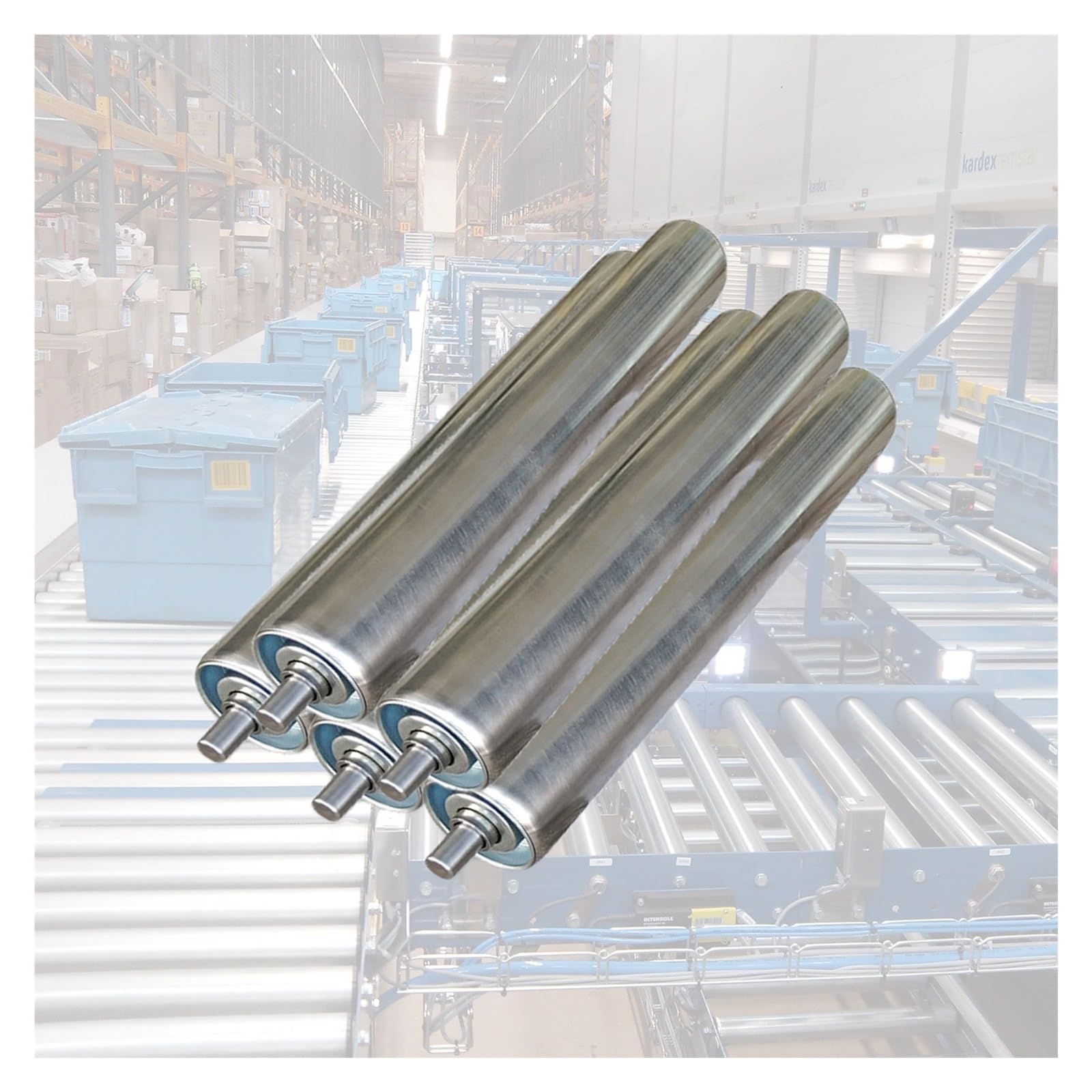 Rouleau de convoyeur en inox 450mm Set de 5 tubes robustes sans motorisation