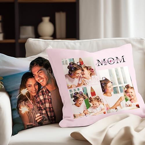 Miniatura 9 de Almohada personalizada con relleno, almohadas personalizadas con texto de imagen, impresión de doble cara 5 tamaños y 10 colores, almohada