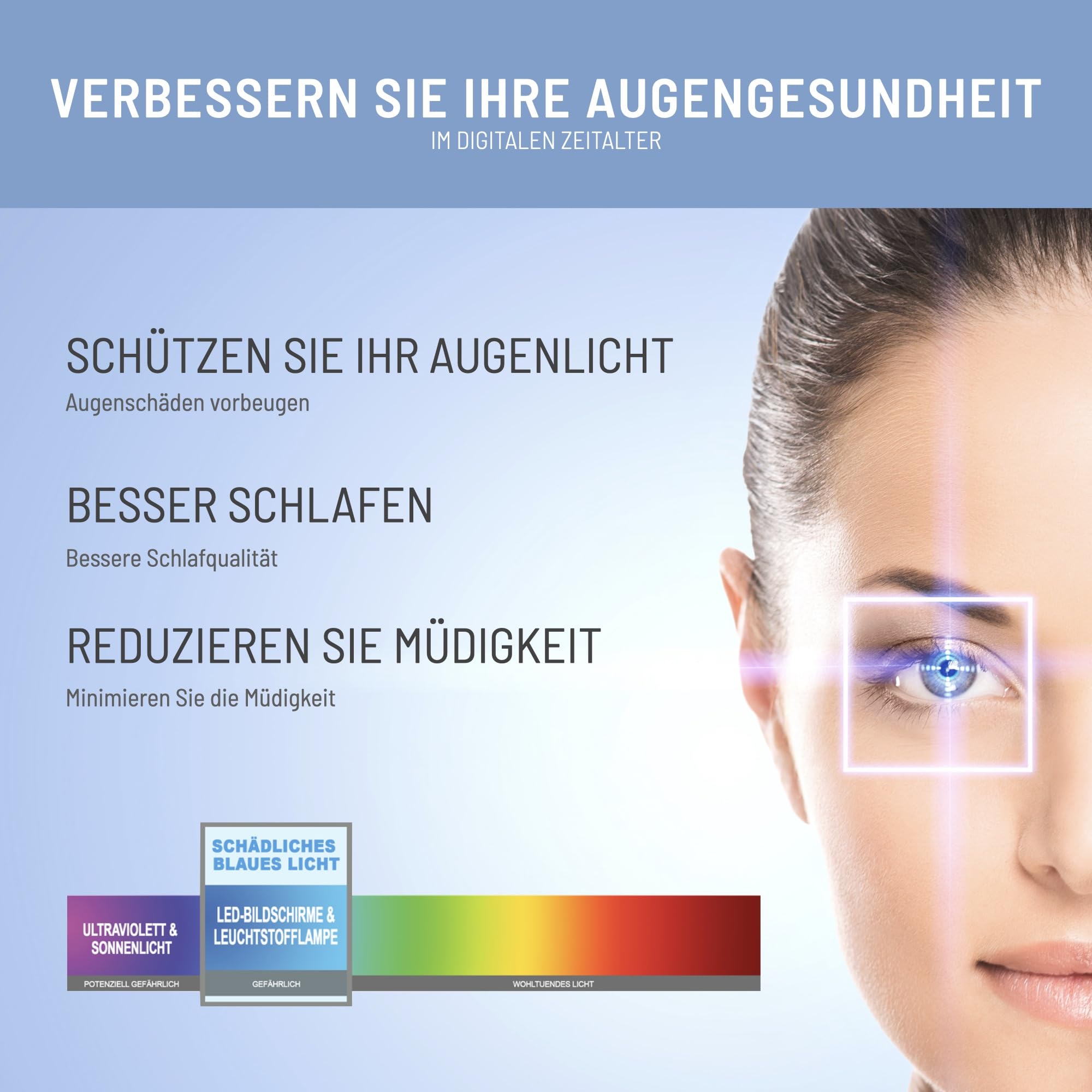 VistaProtect Premium Anti-Blaulichtfilter für Computermonitore, Abnehmbar (26" bis 27" Zoll)