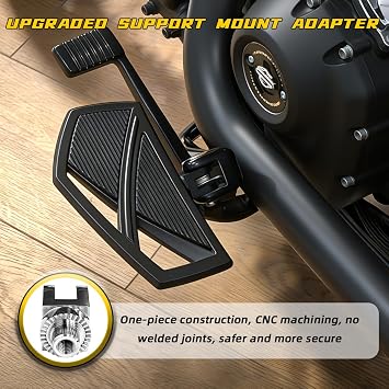 Motorcycle Highway Pegs Mini Floorboards Rider Foot Pegs for Harley Softail Fat Boy Breakout Street Bob Low Rider 2018-up (Chrome)