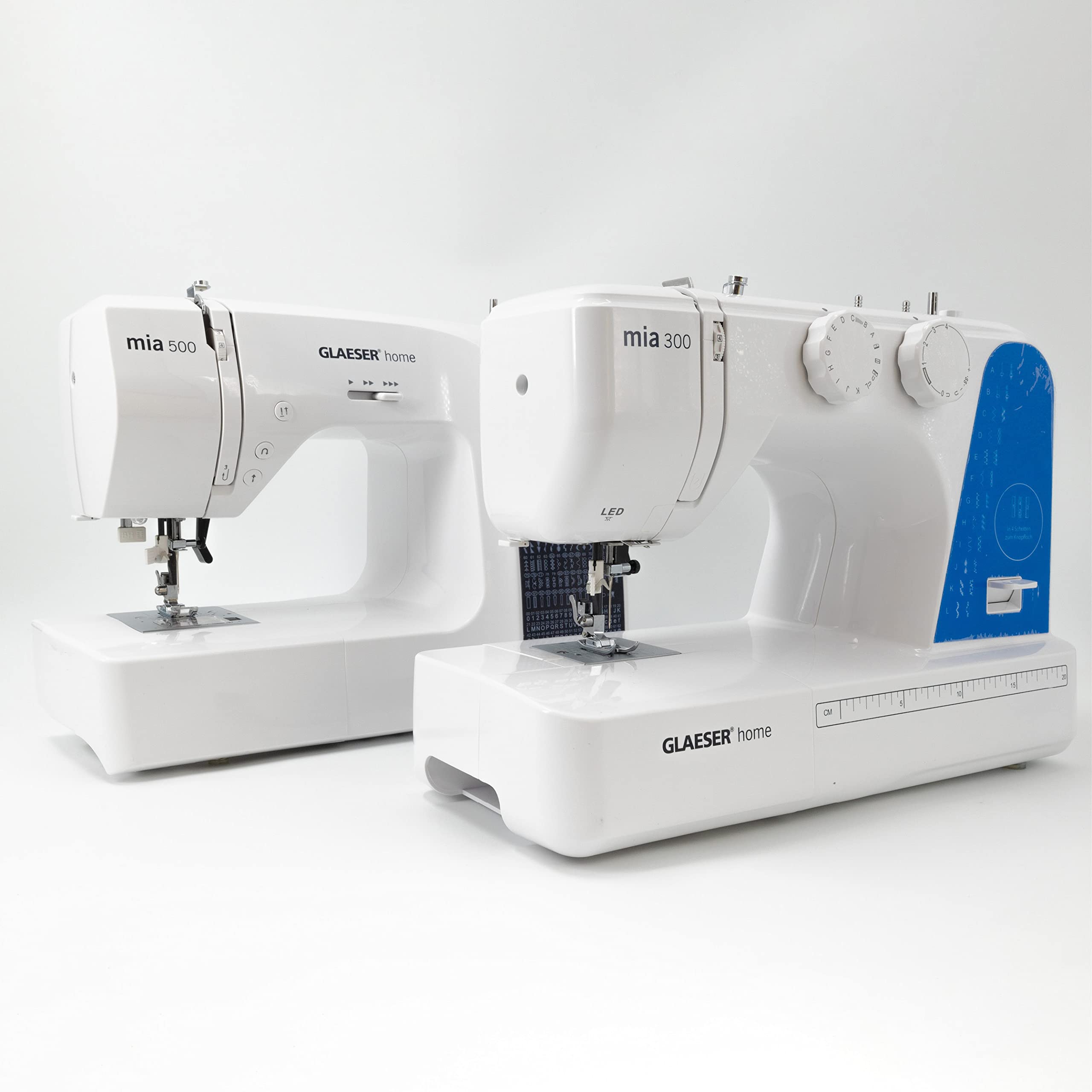 GLAESER Home Set di macchine da cucire | Macchina da cucire per principianti | Facile da usare | Macchina da cucire digitale (macchina da cucire mia 350 (turchese