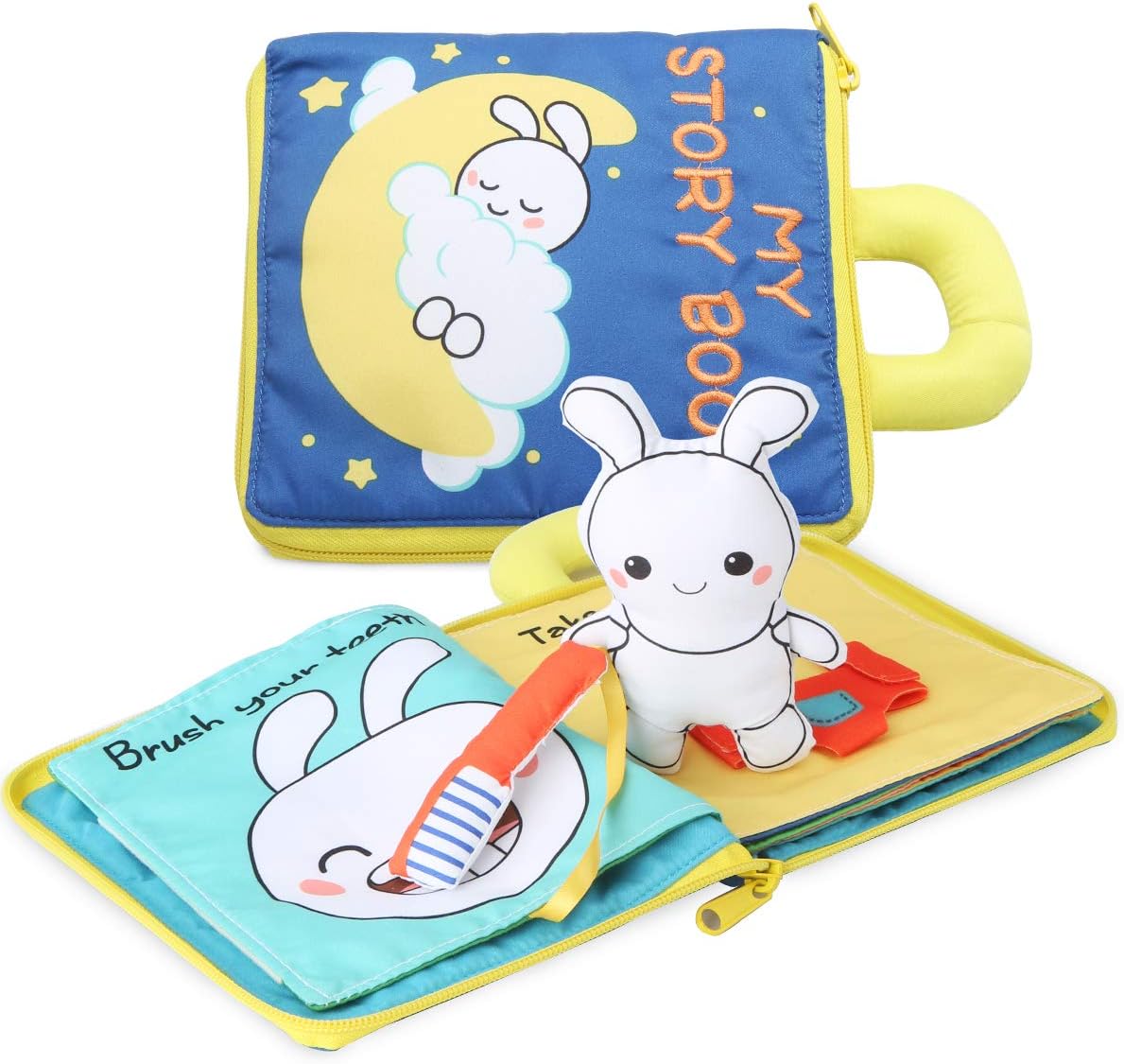 beiens 9 Theme My Quiet Books, Soft Activity Books Nontoxic Fabric Touch and Feel Cloth Books Interactive Sensory First Year 3D Busy Books Toys for Baby, Infant, Toddler, Gift for Baby Shower Birthday