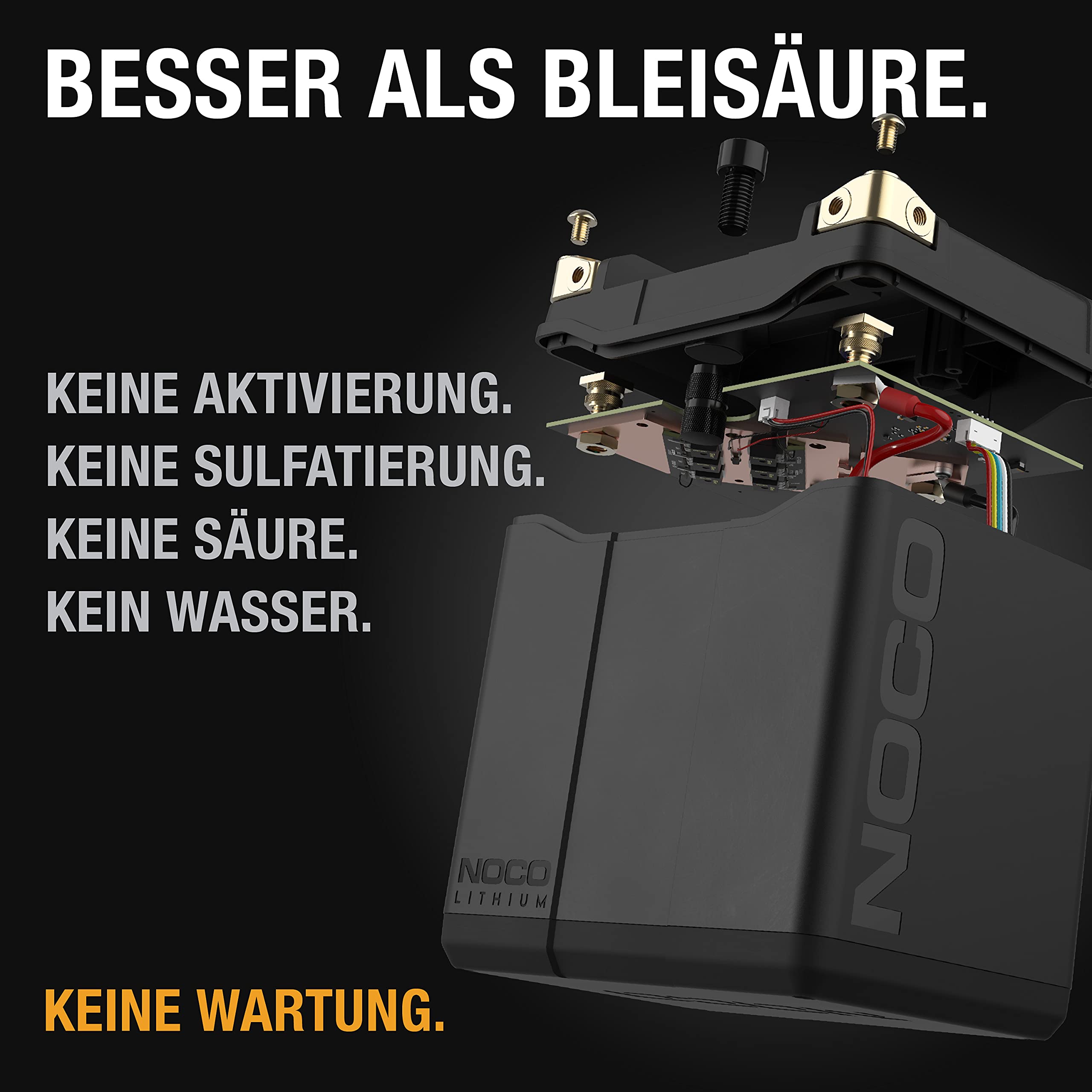 NOCO Lithium NLP30: Ultraleichte 12V Lithium Motorradbatterie – Gruppe 30 – 8Ah – 700A Startstrom – Intelligentes BMS – für Motorräder, Enduros, Quads, Roller und mehr