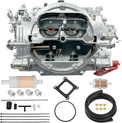 1905 - Repuesto de carburador de 4 barriles para AVS2 Serie 650 CFM, refuerzo anular con acabado satinado, orificio cuadrado (estrangulador manual)