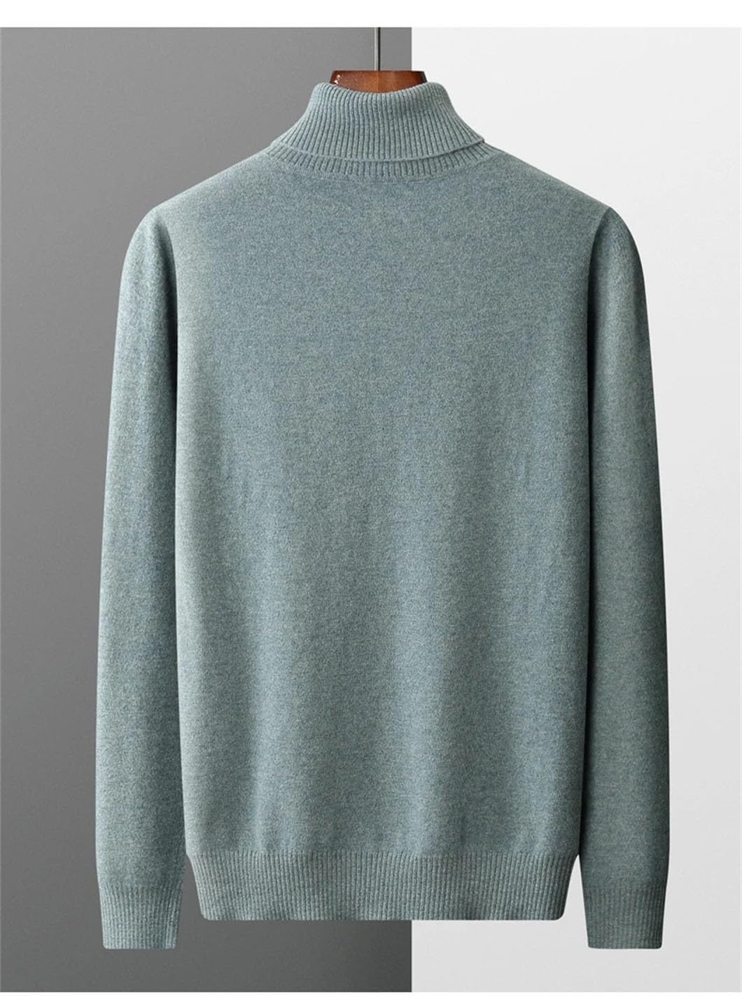 Pullover da uomo Maglioni di Lana Collo Alto Maglione Addensato Caldo Sciolto Tinta Unita Maglione Manica Lunga