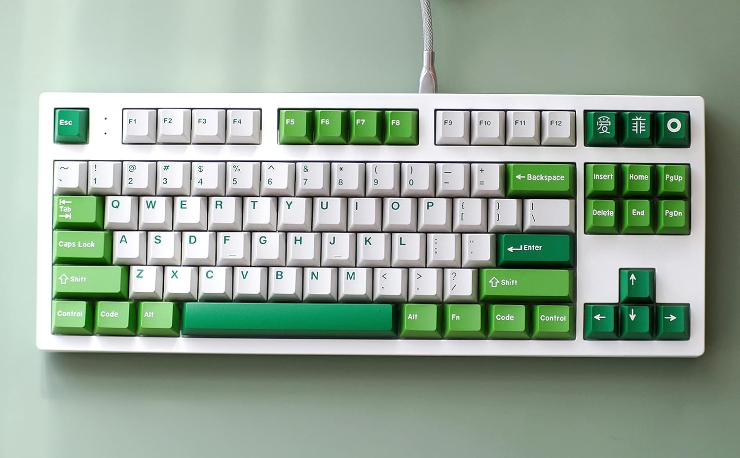 UniCusMech Keycaps Cherry Profile 173 Keys Keycaps Double Shot ANSI & ISO Layout