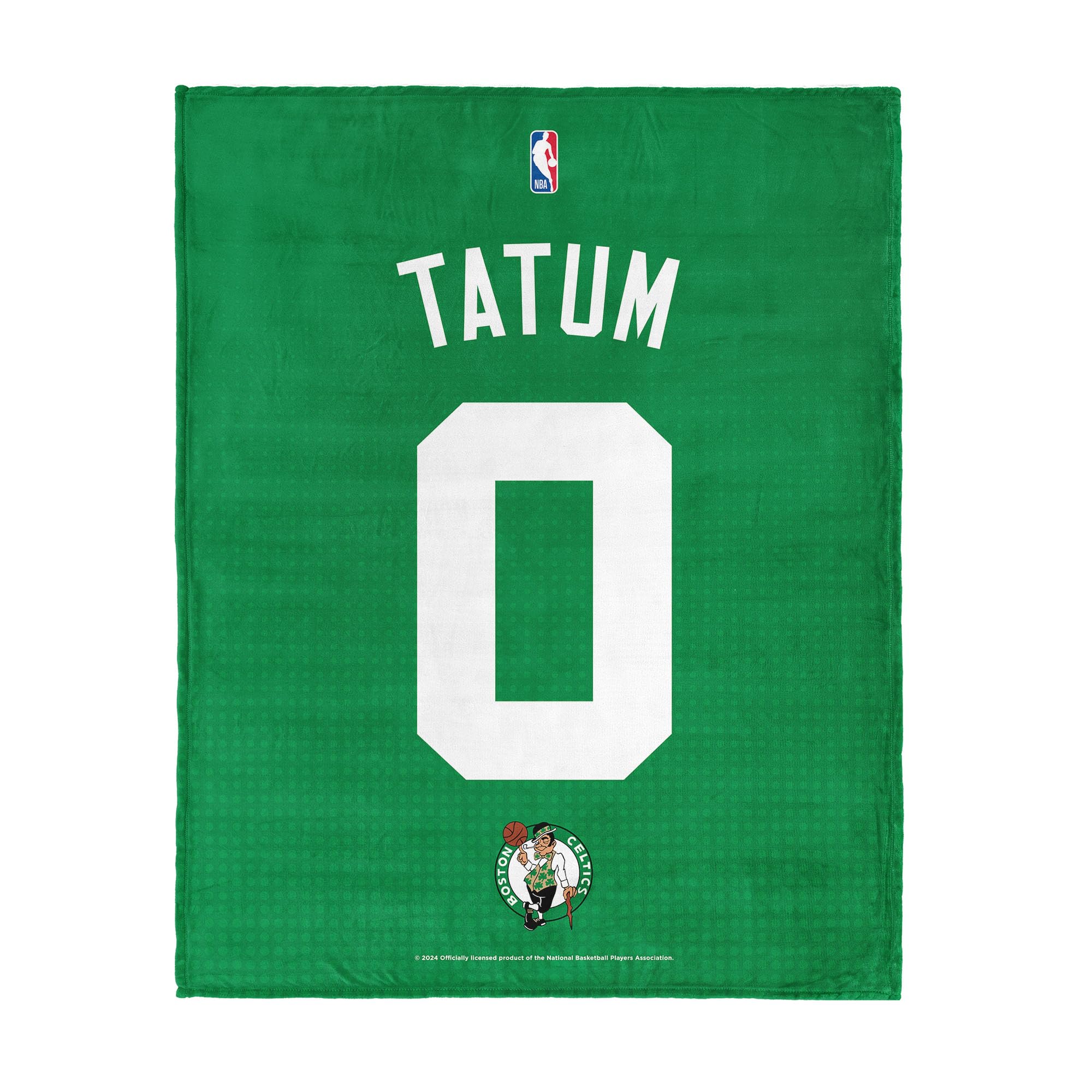 Jayson Tatum Boston Celtics NBA Officially Licensed 46" x 60" Player Jersey Throw Blanket – Ultra Soft Fleece Blanket for Game Day, Couch, Bed & Travel