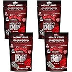 TeaZa Energy Pouches, Tobacco Free Nicotine Free Dip Alternative Snuff & Energy Dip Chewing Tobacco Alternative Healthy Dipping Premium Flavored Cherry Chill (4 Pack)