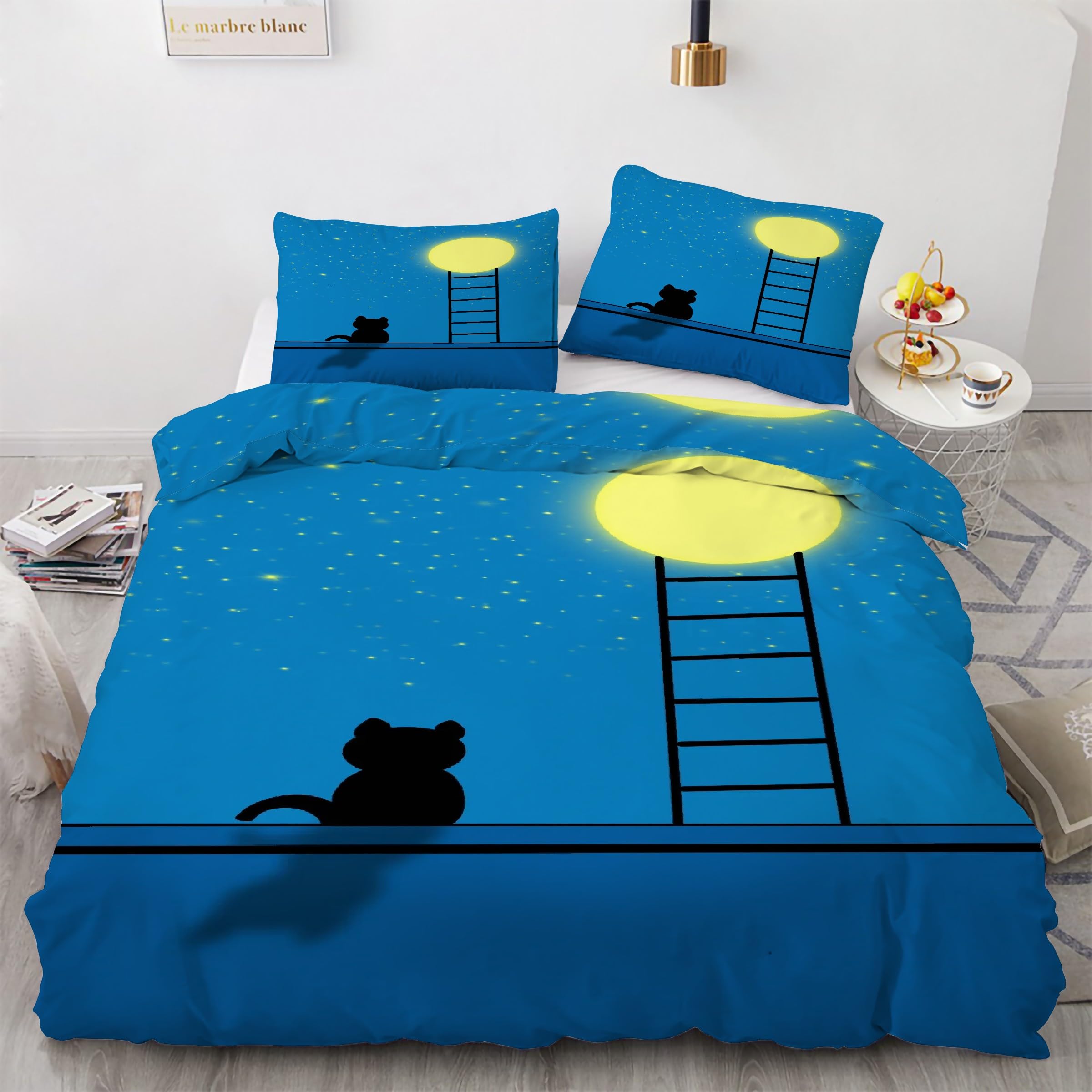 Housse couette 220x240 avec fermeture éclair pour lit 2 personnes