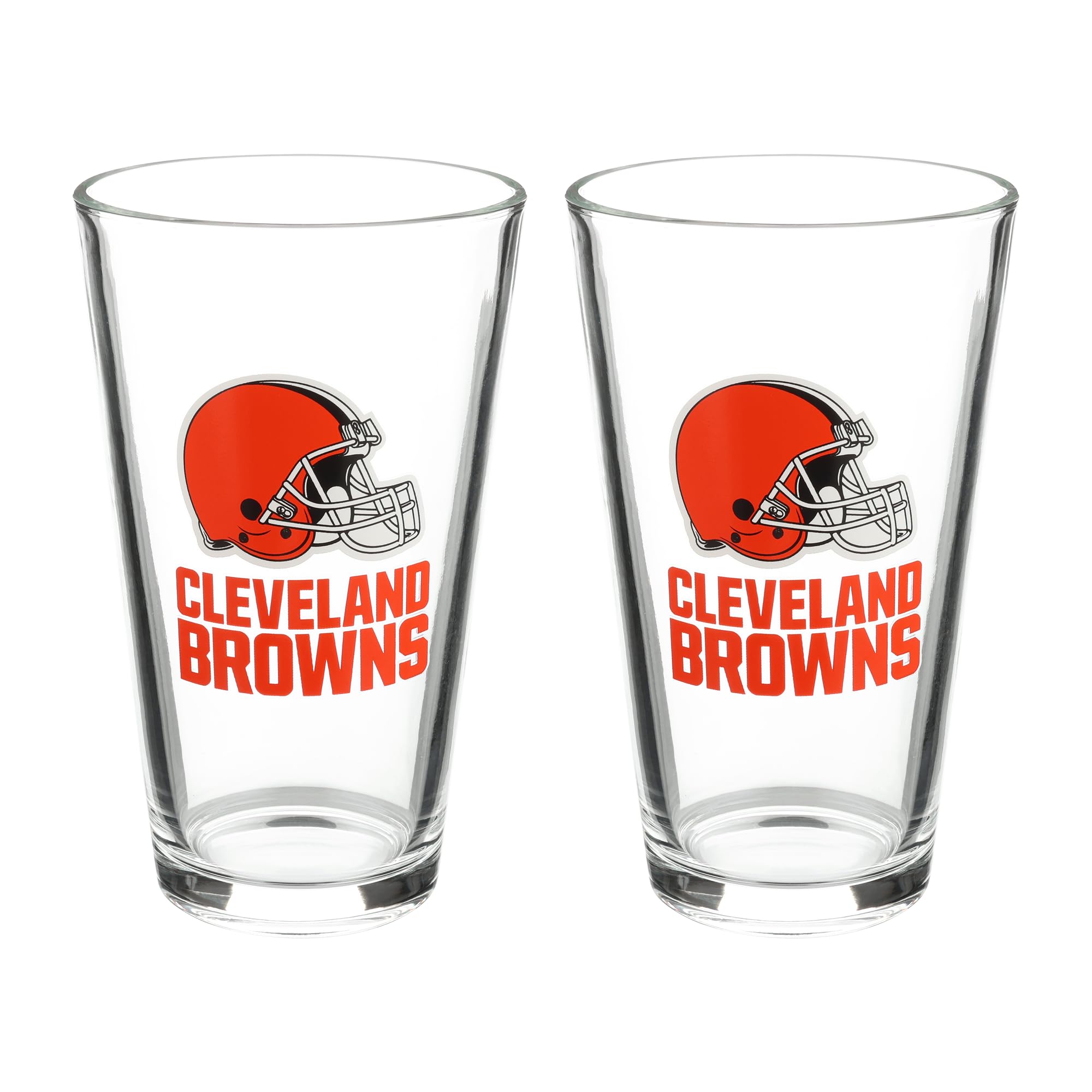 The Memory Company Officially Licensed 2-Pack Glass Beer Pint, Cleveland Browns