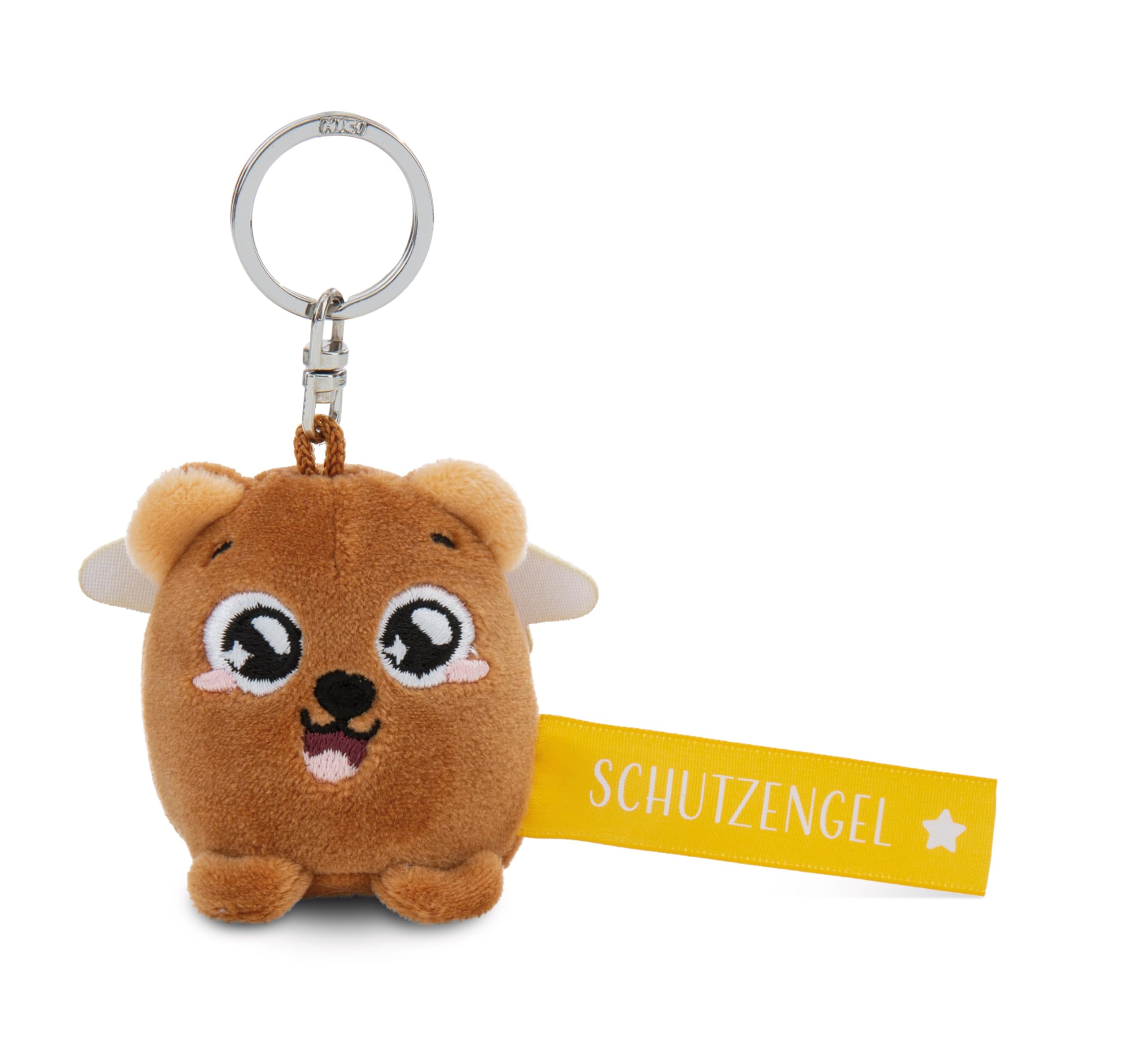 NICI Key Ring Bear Guardian Angel! Yellow 5 cm