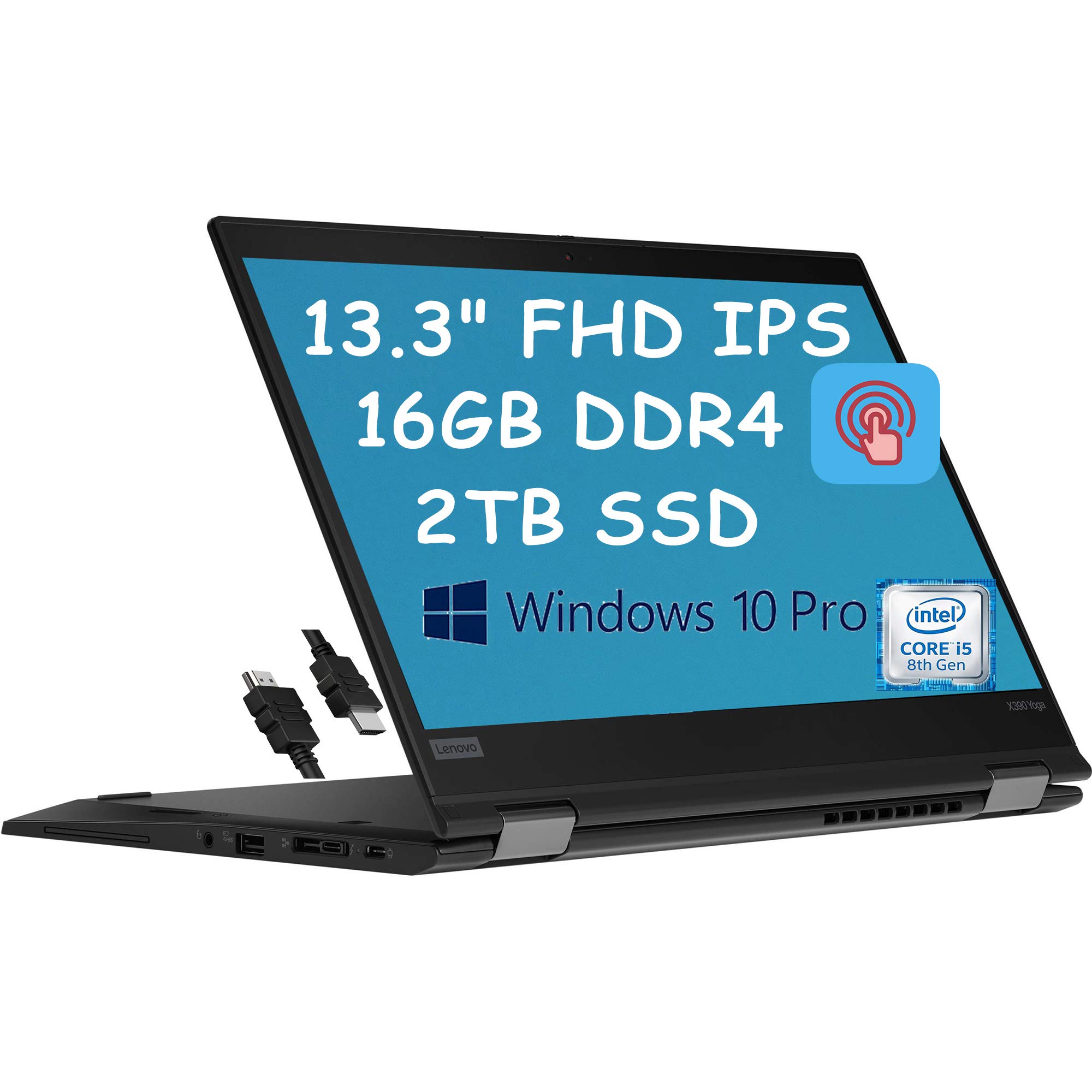 2021 Flagship Lenovo ThinkPad X390 Yoga 2 in 1 Laptop 13.3"FHD IPS Touchscreen Intel 4-Core i5-8365U