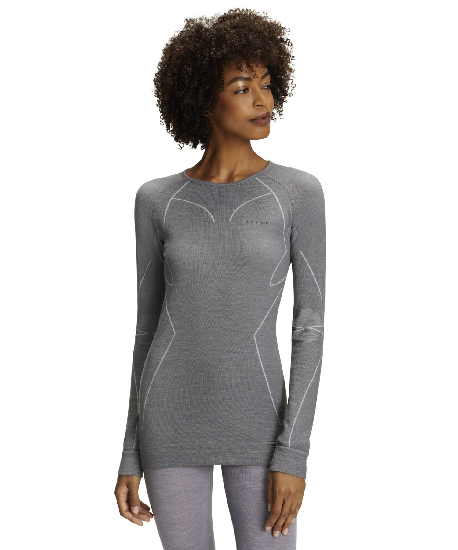 FALKEWomen's Wool Tech. Breathable Warm Quick Dry 1 Piece Base Layer Top (pack of 1)