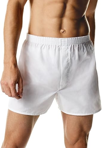 White woven boxer shorts Clearance