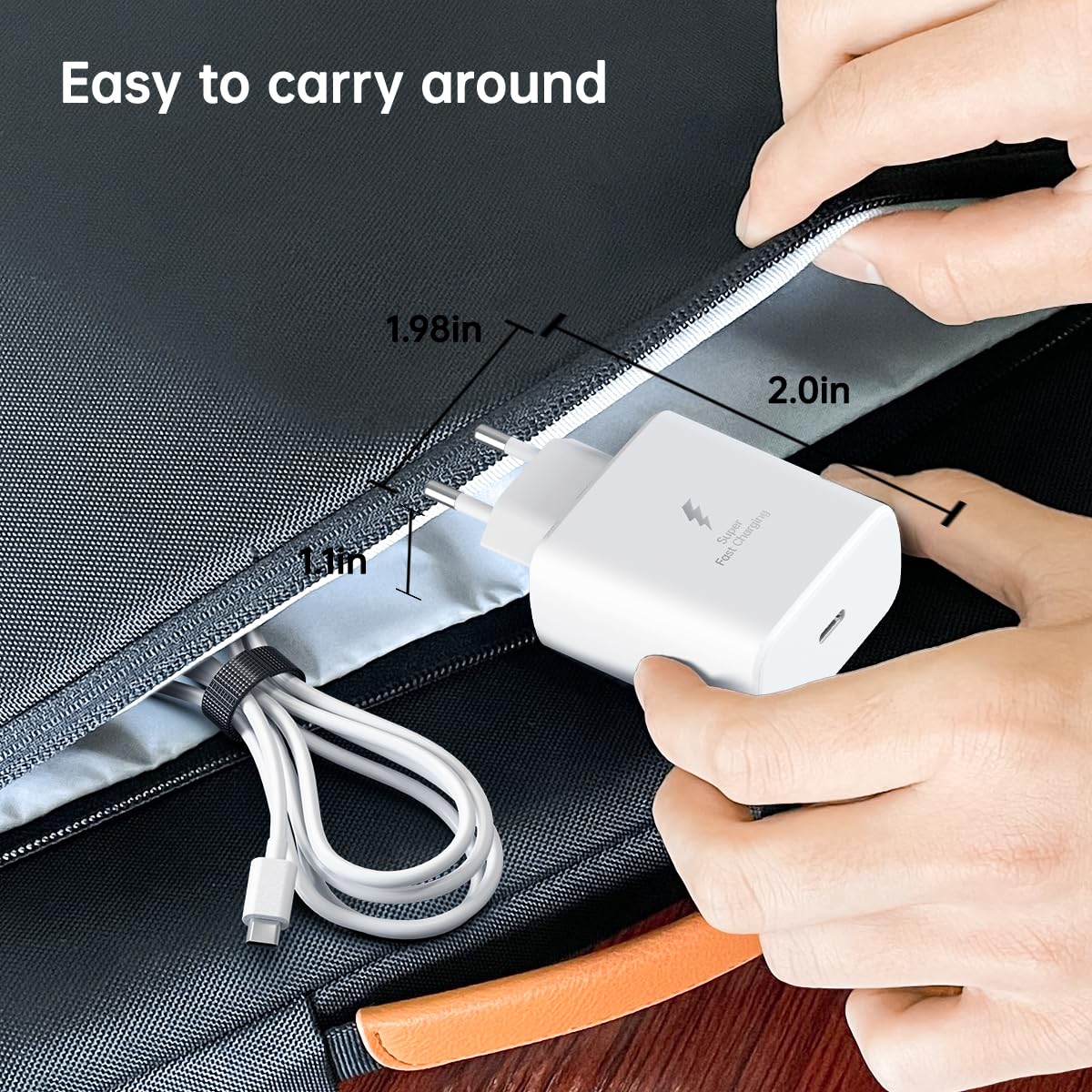Caricatore europeo super veloce 45W per Samsung Galaxy S25 S24 S23 S22 S21 Ultra Plus MacBook iPad Air Pro EU USB tipo C caricatore da parete PD PPS Italia Francia Israele Euro Essentials