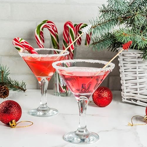 Miniatura 7 de 100 palillos de cóctel de árbol de Navidad con copos de nieve de 4.7 pulgadas de largo, palillos de frutas, sándwich de aperitivo, brochetas de