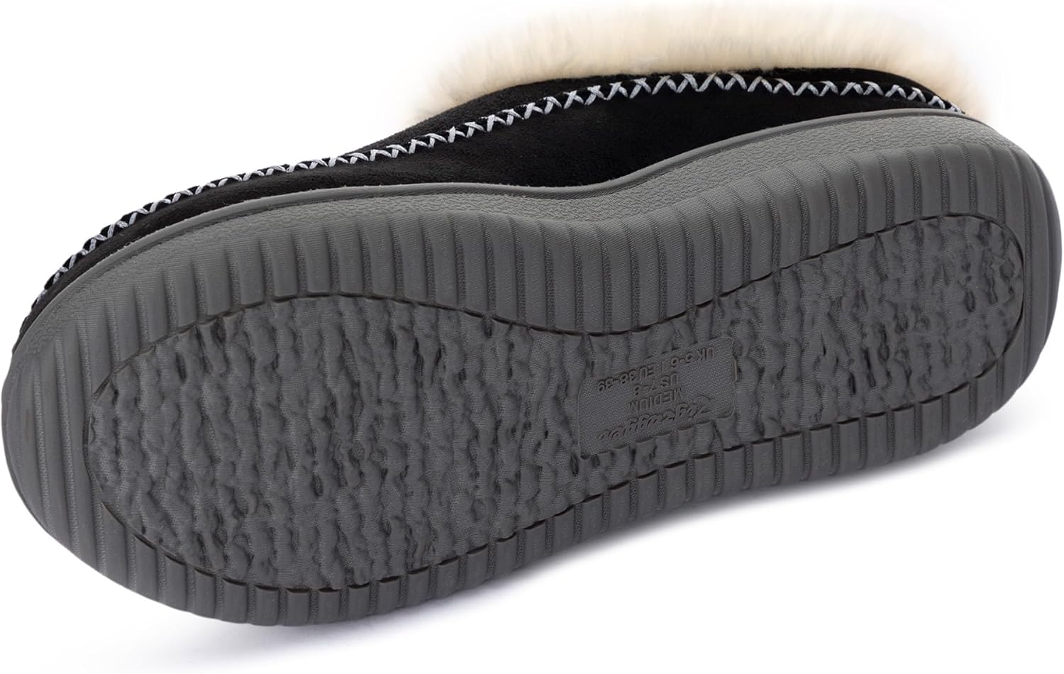 Zigzagger Women's Moccasin Slip-On Fuzzy Slippers - House Shoes Indoor Outdoor with Microsuede & Fluffy Fur Fleece, Cozy Warm Comfy Memory-Foam Loafer - Image 5