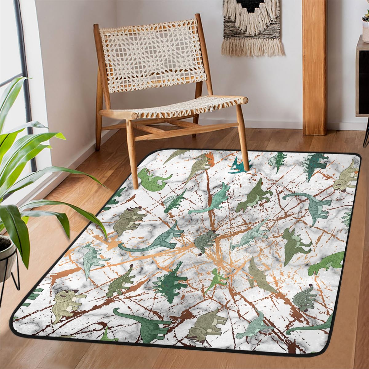 Tapis de salon marbre texturé 122x160 cm, l'élégance moderne et durable pour votre intérieur