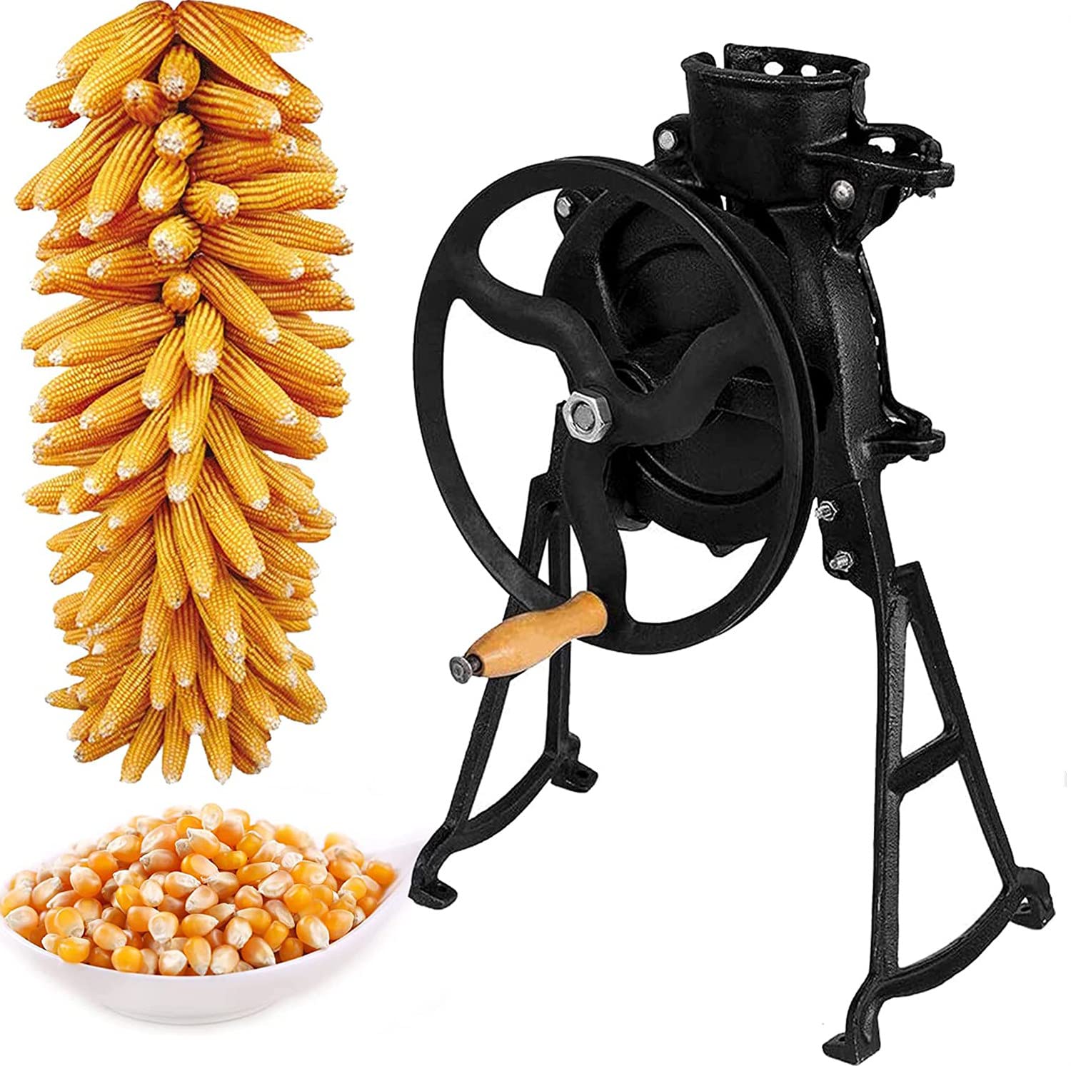XCSCUK Manual Corn Sheller Machine,Heavy Duty Corn Thresher Tool, 40-60kg/h, Commercial Corn Peeler,for Farms and Families