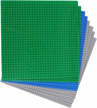 8 Packs Classic Baseplates, 10x10 inch with 32x32 Studs, Building Bricks Baseplate Compatible With Lego, Base Plates 10