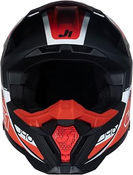 Just1 J40 Flash Off-Road Kaskı Kırmızı Beyaz Siyah