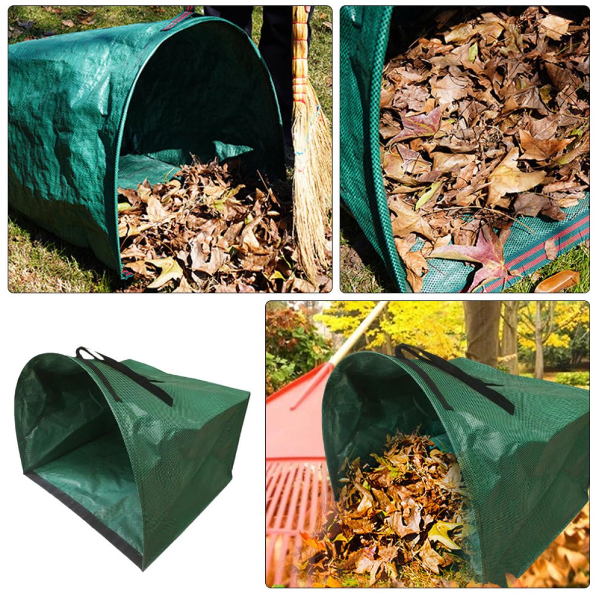 Mipcase Sacco Da Giardino Per Foglie e Rifiuti Sacco Paletta Riutilizzabile Manici Rinforzati Adatto Per Raccolta Di Detriti Da Prato e Giardino in Modo Efficiente