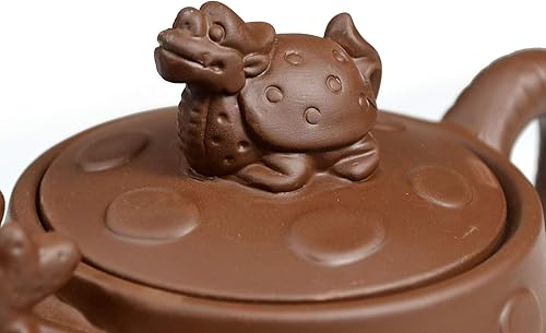 Miniatura 10 de Tetera china Yixing Dragon Tortoise Auspicious Zisha Gongfu Tetera para té suelto (negro)