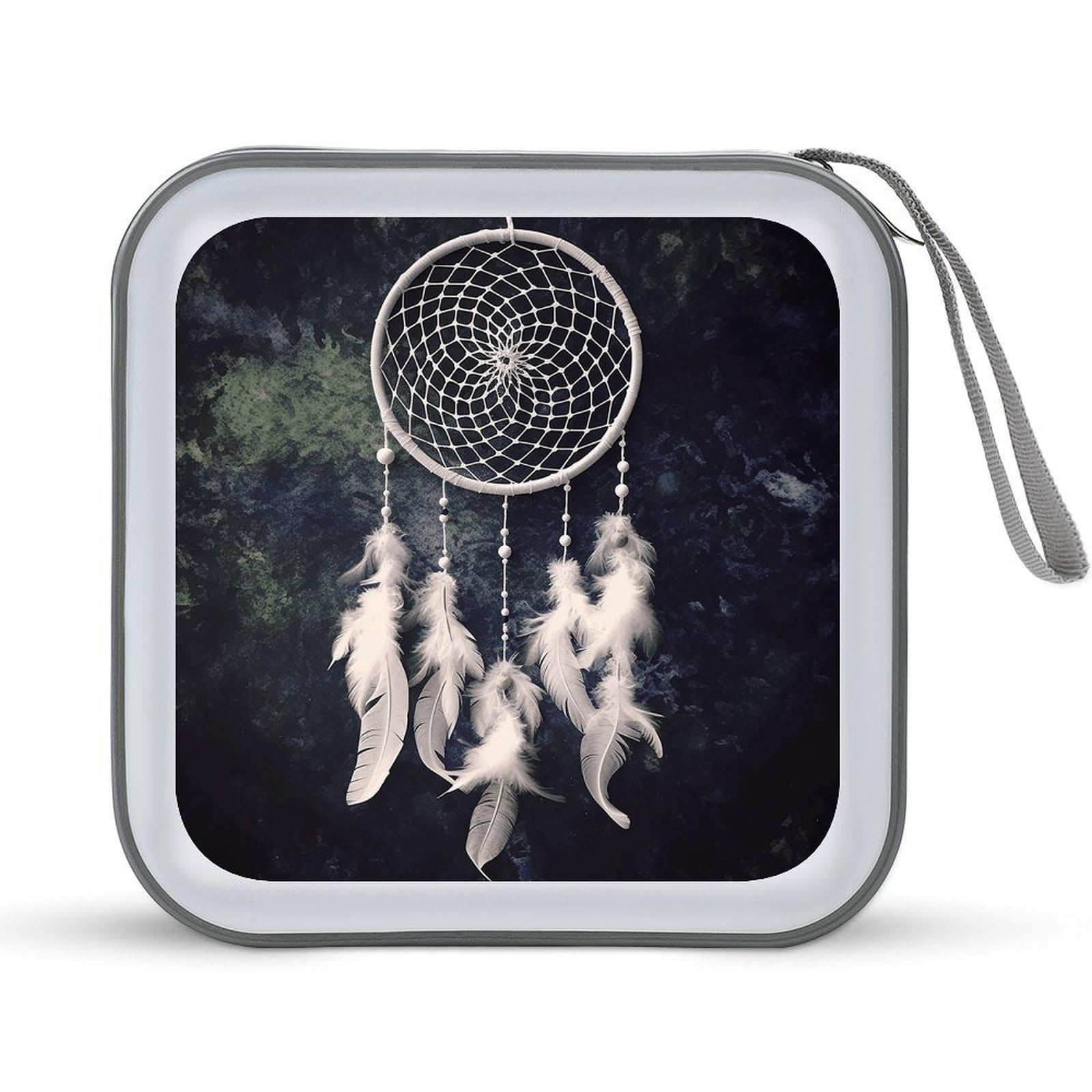 Estuche para CD con capacidad para 40 DVD bolsa de almacenamiento grande White Fantasy Dream Catcher
