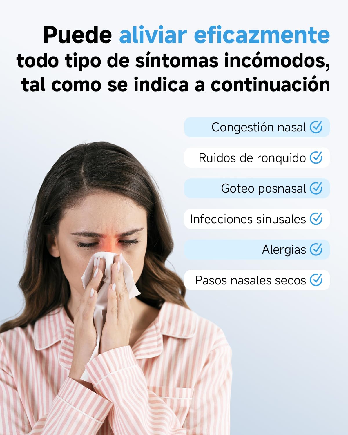 Lavado Nasal Eléctrico Inalámbrico | Para Adultos y Niños | Para la higiene nasal diaria en caso de congestión nasal y problemas de sinusitis | Modelo recargable con gran autonomía