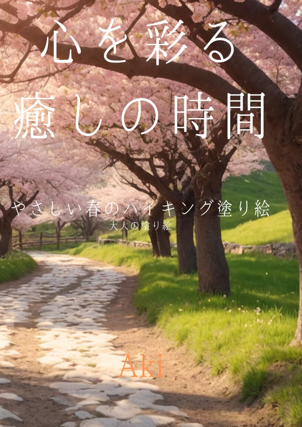 心を彩る癒しの時間: やさしい春のハイキング塗り絵:大人の塗り絵 (Tranquil Lines)