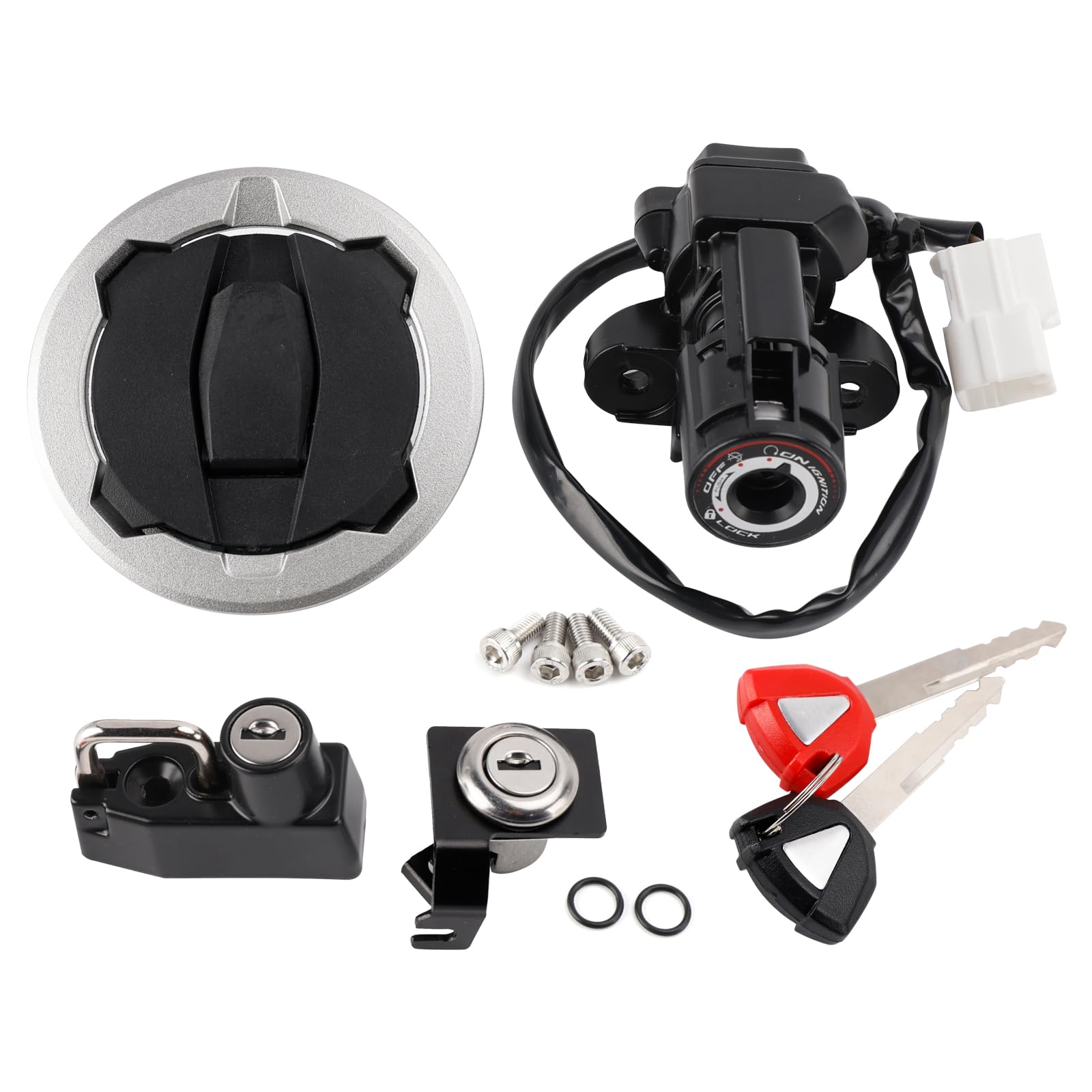 Amazon.com: Frezon Ignition Switch Lock Set, Gas Cap, Seat Lock w