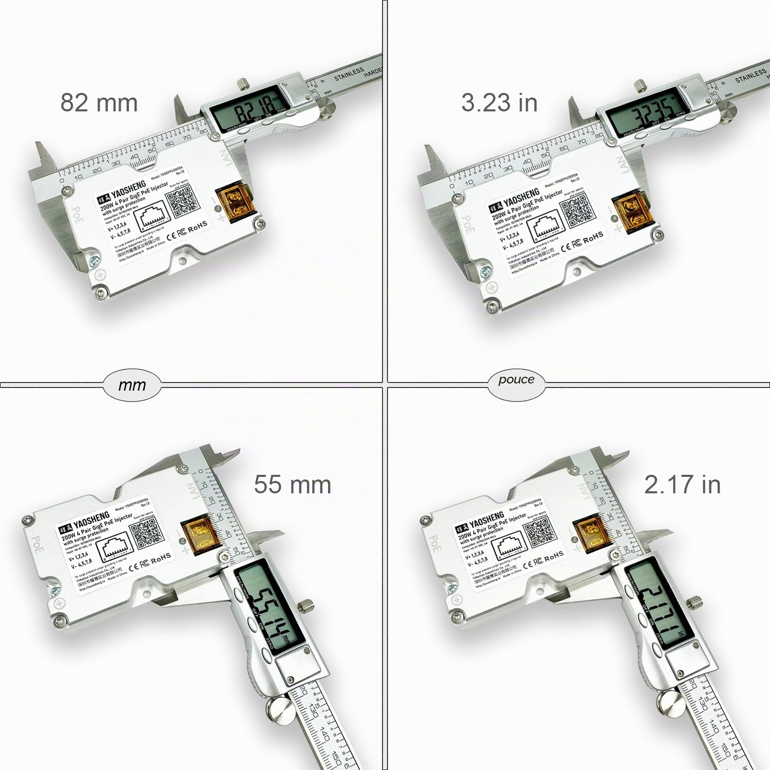 Injecteur PoE 200 W avec protection complète pour tous les modèles Starlink standard.