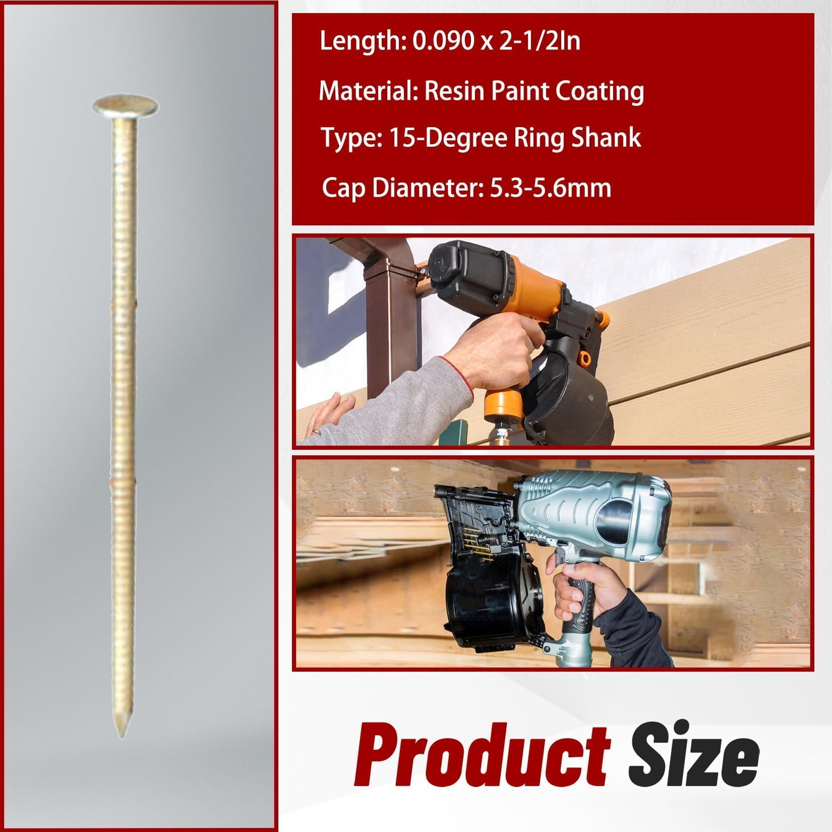 Siding Nails - 3600 Count 2-1/2 Inch -5 Siding Nails - 3600 Count 2-1/2 Inch -5