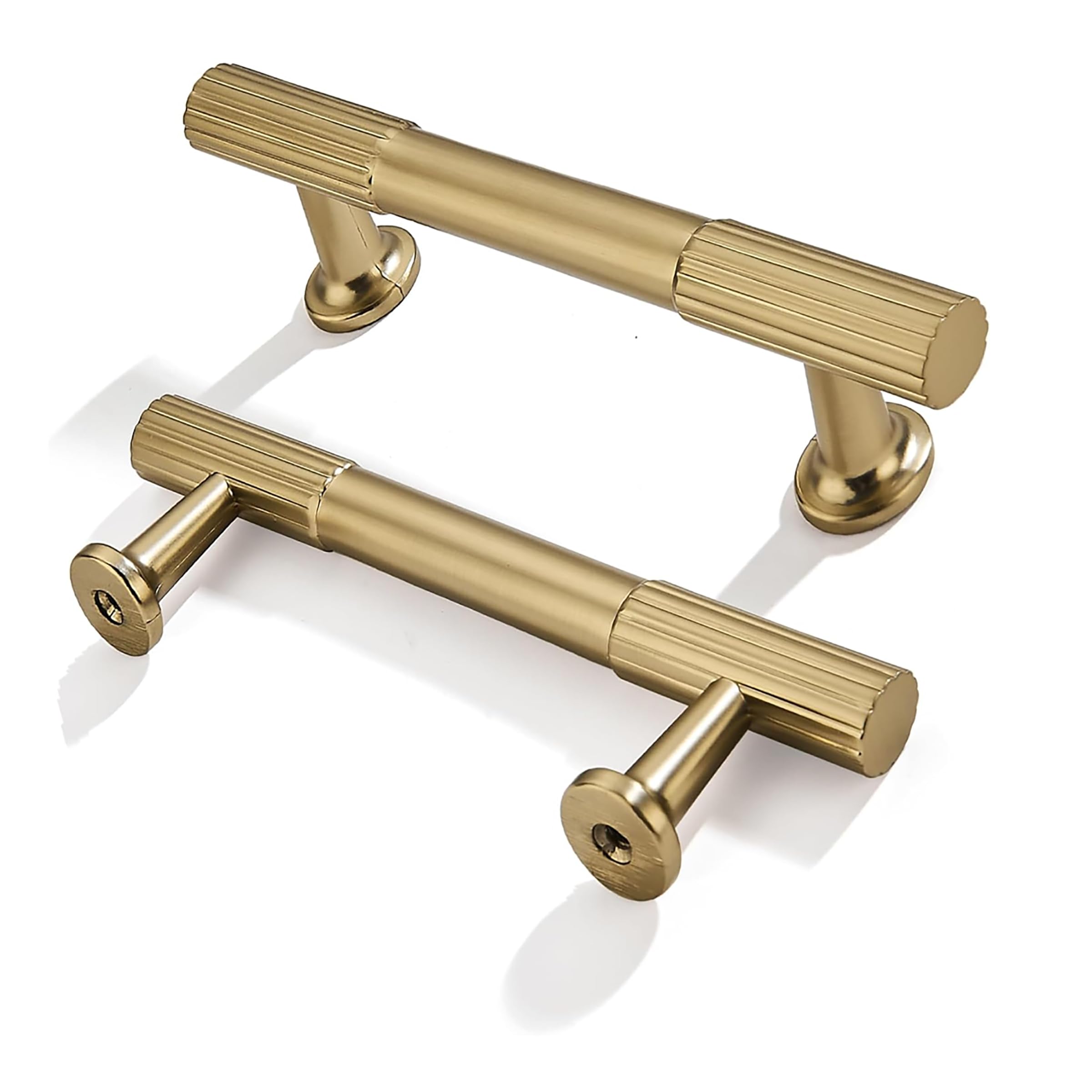 ZAUYX 10-Pack 3-1/2 Inch Hole Center Champagne Bronze Cabinet Pulls Solid Heavy Duty Cabinet Pull is Suitable for Drawers Dressers Handles Kitchens Bathroom cabinets
