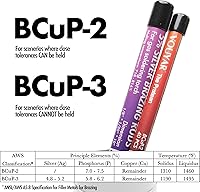 Vista 4 de 40 Varillas de Soldadura de Cobre BCuP-2 (5/64" x 9.8") 2mm de Fósforo Redondas Autoflujo para Soldadura de Latón Varillas de Soldadura para TIG