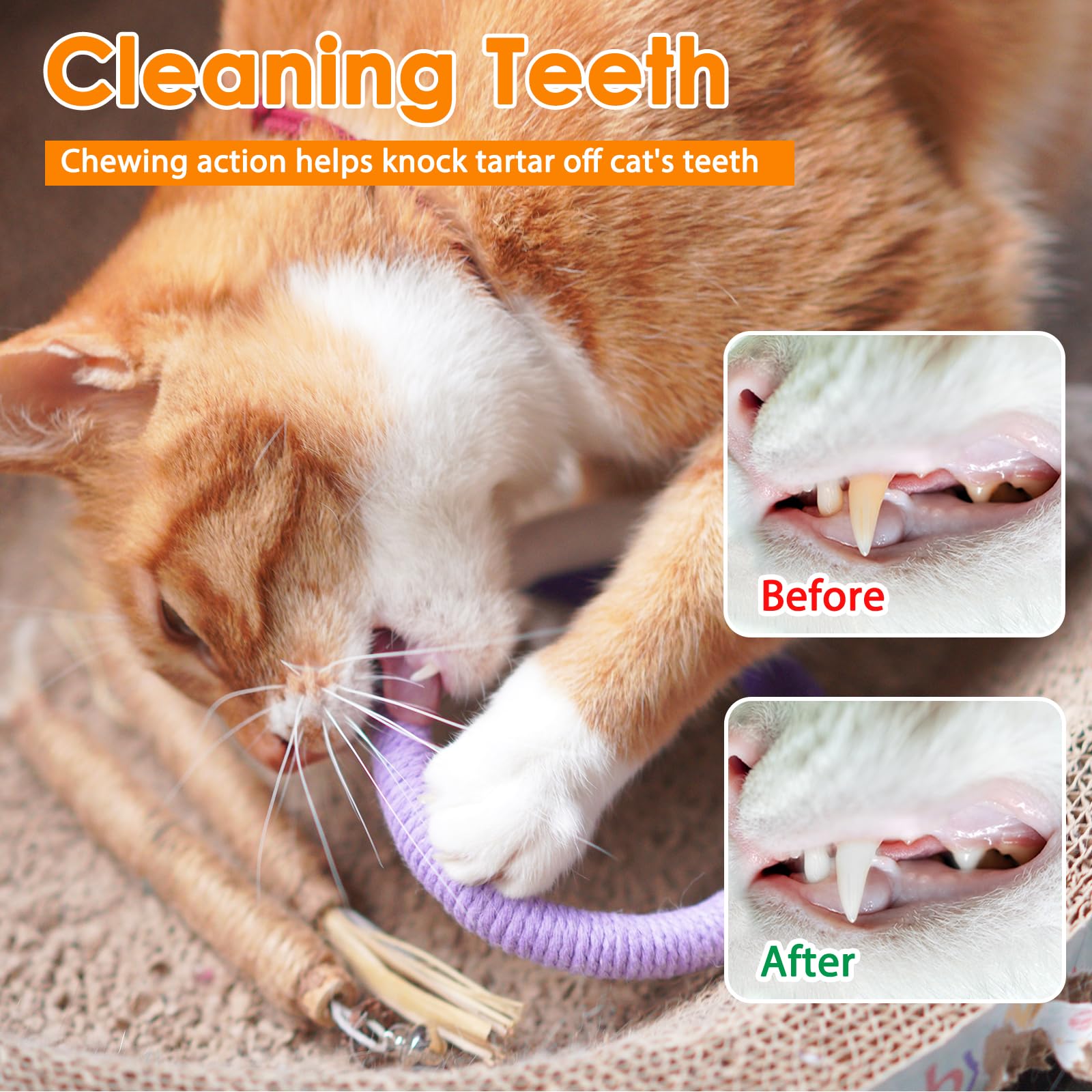 Nepfaivy Cat Toys Chew Ropes - Image 4