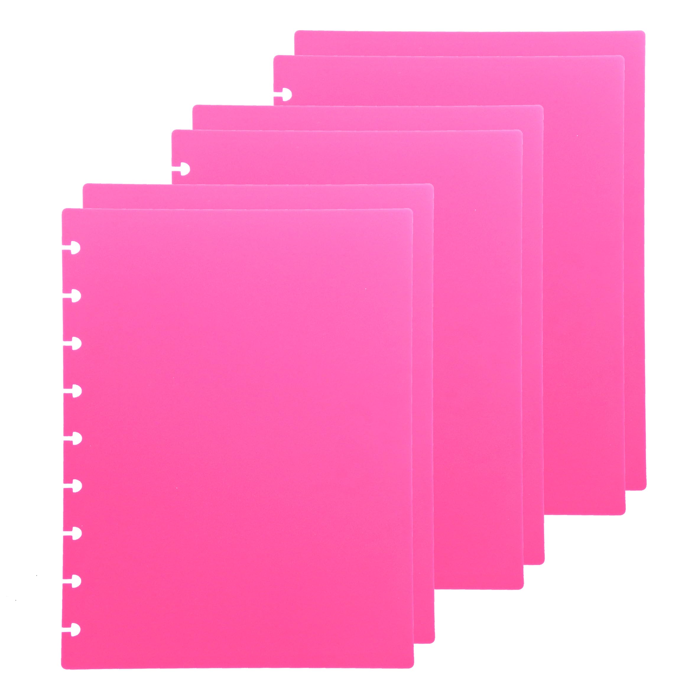 ITSYHPRO Discbound Notebook Covers,Discs DIY Planner Cover - Classic Medium 9-Hole,Compatible with Levenger Circa Arc TUL and Happy Planner(Rose Pink,