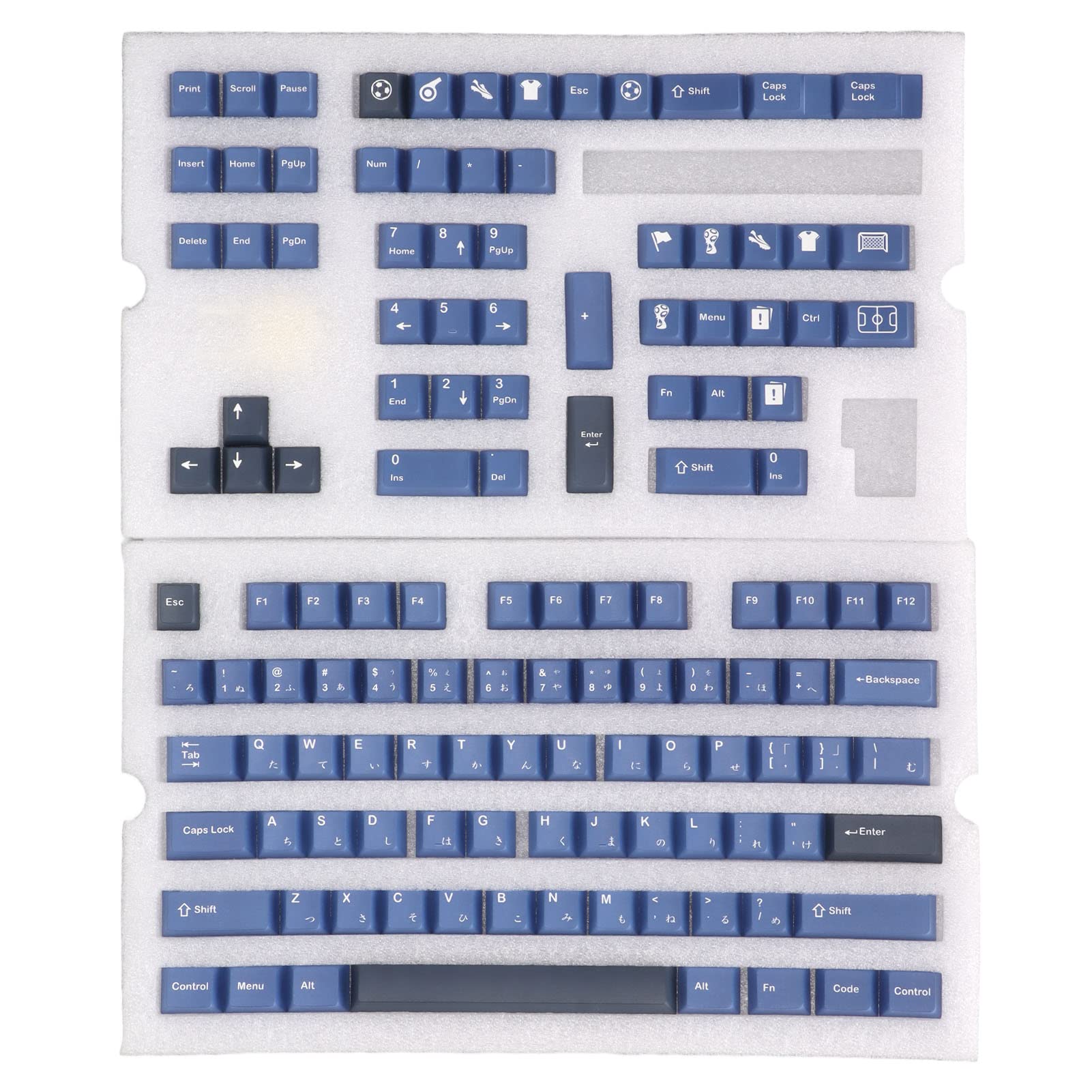 Ejoyous Japanese PBT Keycaps 128 Tasti, Cherry Height (Inoltrare)
