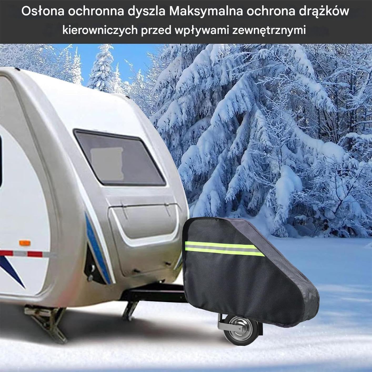 Osłona Haka Holowniczego Zamka Sprzęgu Kuli do Holowania z Tkaniny Oxford | Osłona Ochronna Podpórki Dyszla Ochrona Przed Deszczem Śniegiem Słońcem I Zarysowaniami Dla