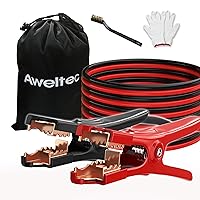 Vista 8 de Cables de puente 800A de calibre 1, 30 pies, cables de refuerzo resistentes con abrazaderas de conexión rápida para camión, SUV, camioneta