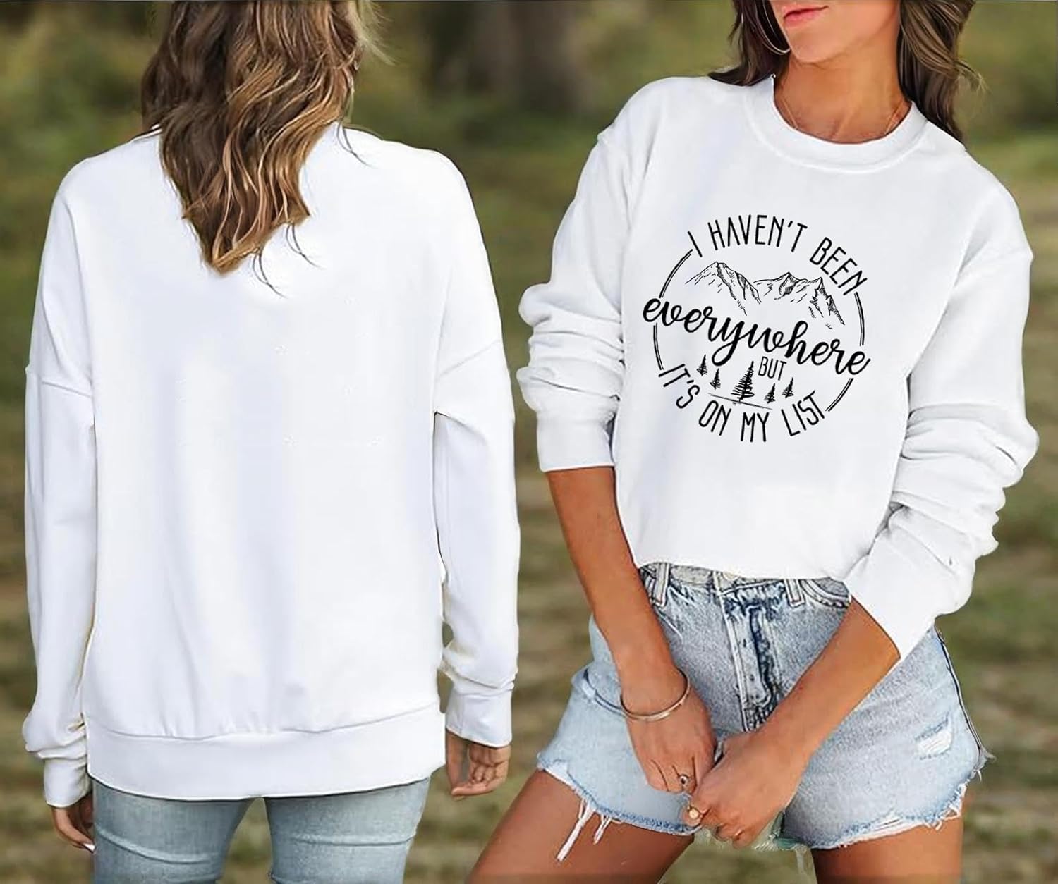 Womens Casual Long Sleeve Graphic Shirts Crewneck Sweatshirts for Men Spring Summer Tops - Image 4