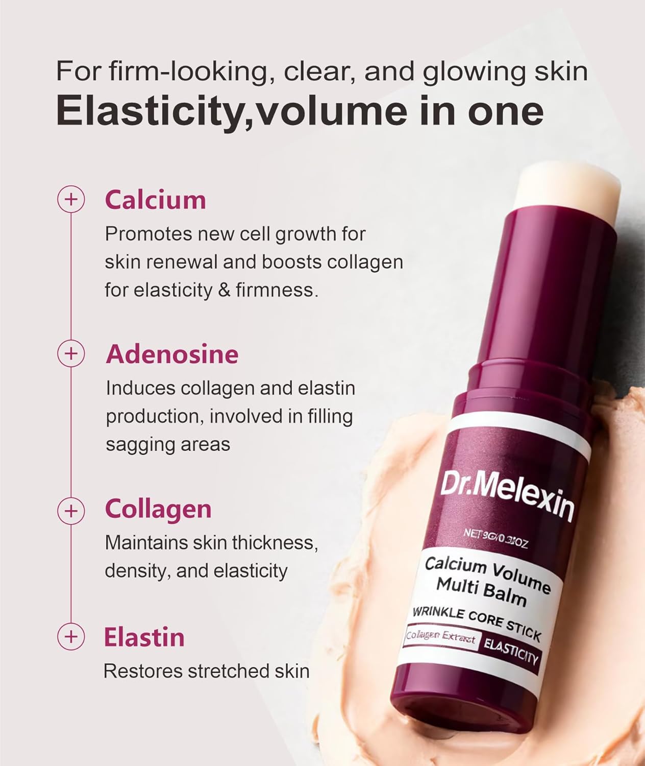 Calcium Multi Balm Stick Set with Pink Spicule Serum, Gentle Firming & Moisture Rou... - Image 3