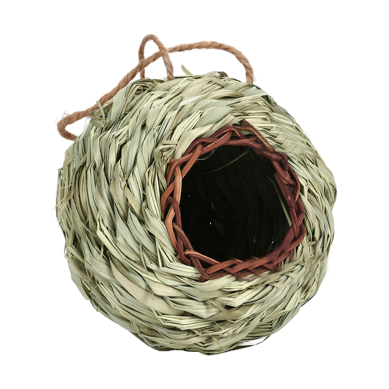 Birdhouses for Outdoors, Hand Woven Bird House, Natural Hut Birdhouse Decoration for Courtyard Balcony Lawn Indoor Patio Tree Home Window